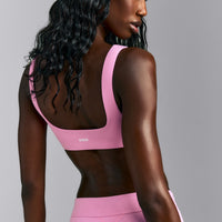 SoftMotion™ Soft Square Neck Sports Bra | Rose Pink