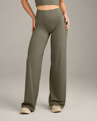 SoftMotion™ Straight Leg Bottoms with Grey Logo | Alpine Green