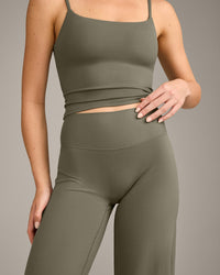 SoftMotion™ Straight Leg Bottoms with Grey Logo | Alpine Green