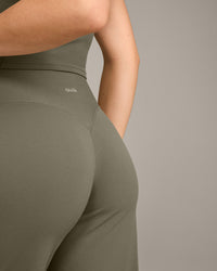 SoftMotion™ Straight Leg Bottoms with Grey Logo | Alpine Green