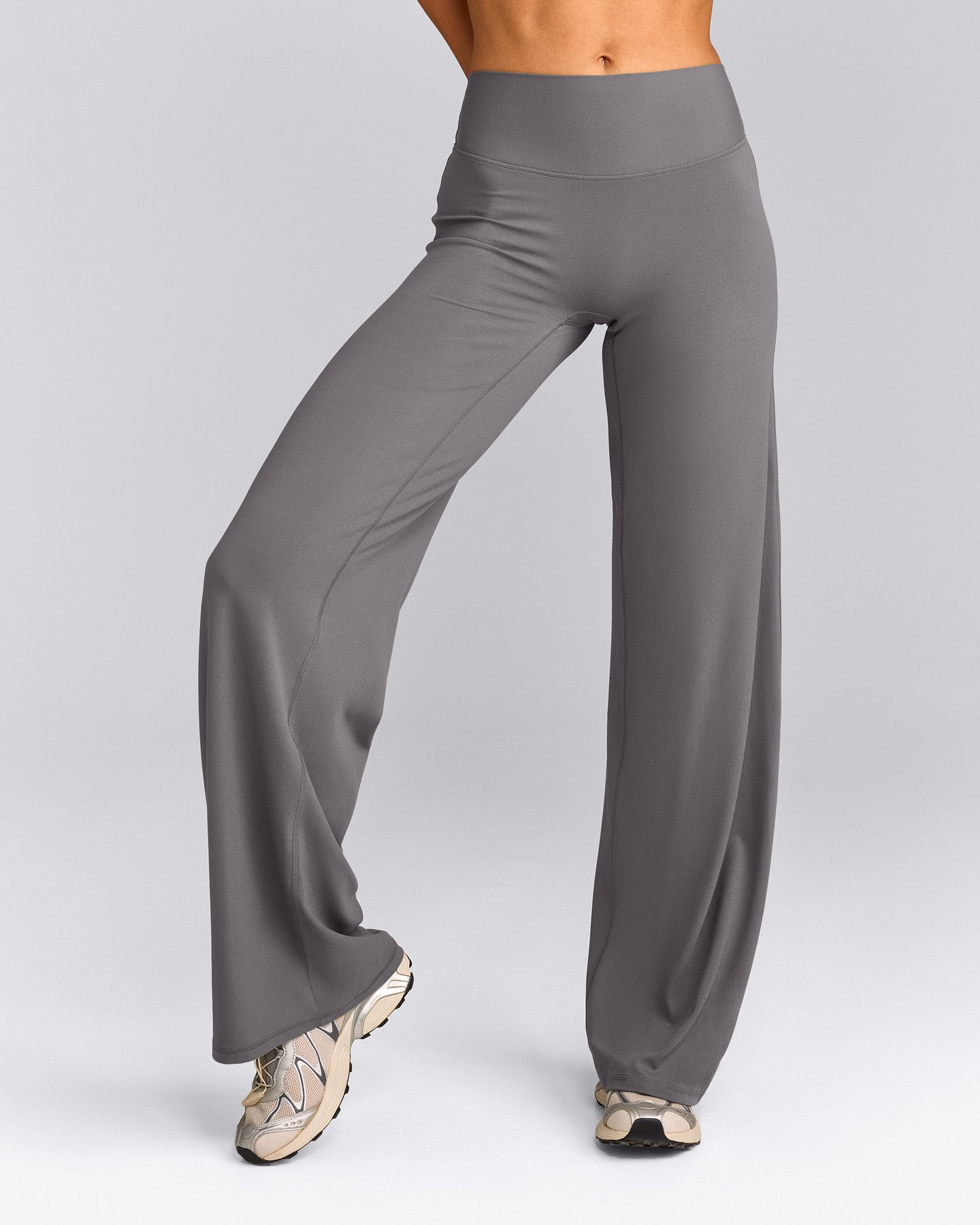 SoftMotion™ Straight Leg Pants with Grey Logo | Ash Grey
