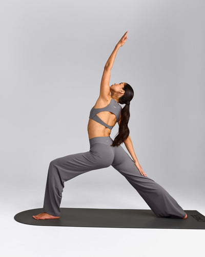 SoftMotion™ Straight Leg Pants with Grey Logo | Ash Grey
