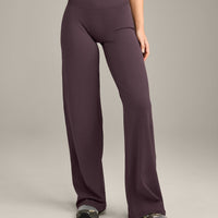SoftMotion™ Straight Leg Bottoms with Grey Logo | Dark Umber Brown