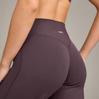 SoftMotion™ Straight Leg Bottoms with Grey Logo | Dark Umber Brown