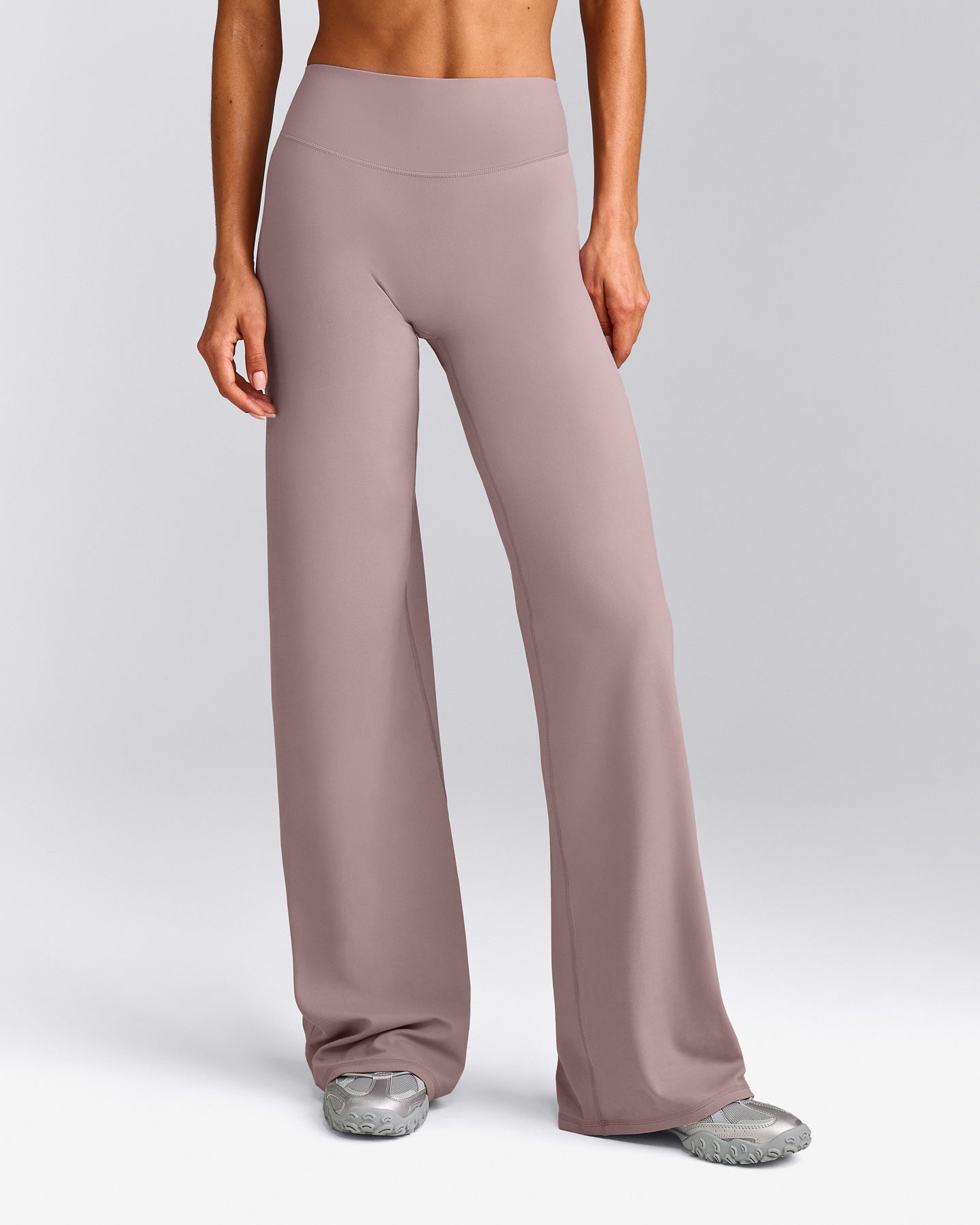 SoftMotion™ Straight Leg Bottoms with White Logo | Dusty Purple