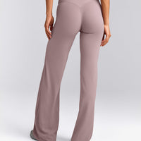 SoftMotion™ Straight Leg Bottoms with White Logo | Dusty Purple