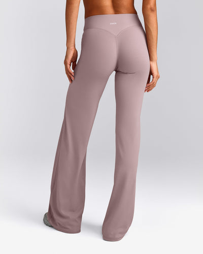 SoftMotion™ Straight Leg Bottoms with White Logo | Dusty Purple