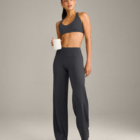 SoftMotion™ Straight Leg Bottoms with Grey Logo | Coal