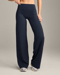 SoftMotion™ Straight Leg Bottoms with Grey Logo | True Blue