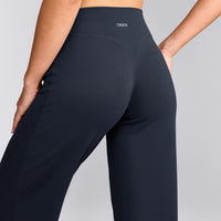 SoftMotion™ Straight Leg Trousers with Grey Logo | True Blue