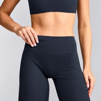 SoftMotion™ Straight Leg Trousers with Grey Logo | True Blue