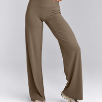 SoftMotion™ Straight Leg Pants with Grey Logo | Moss Brown