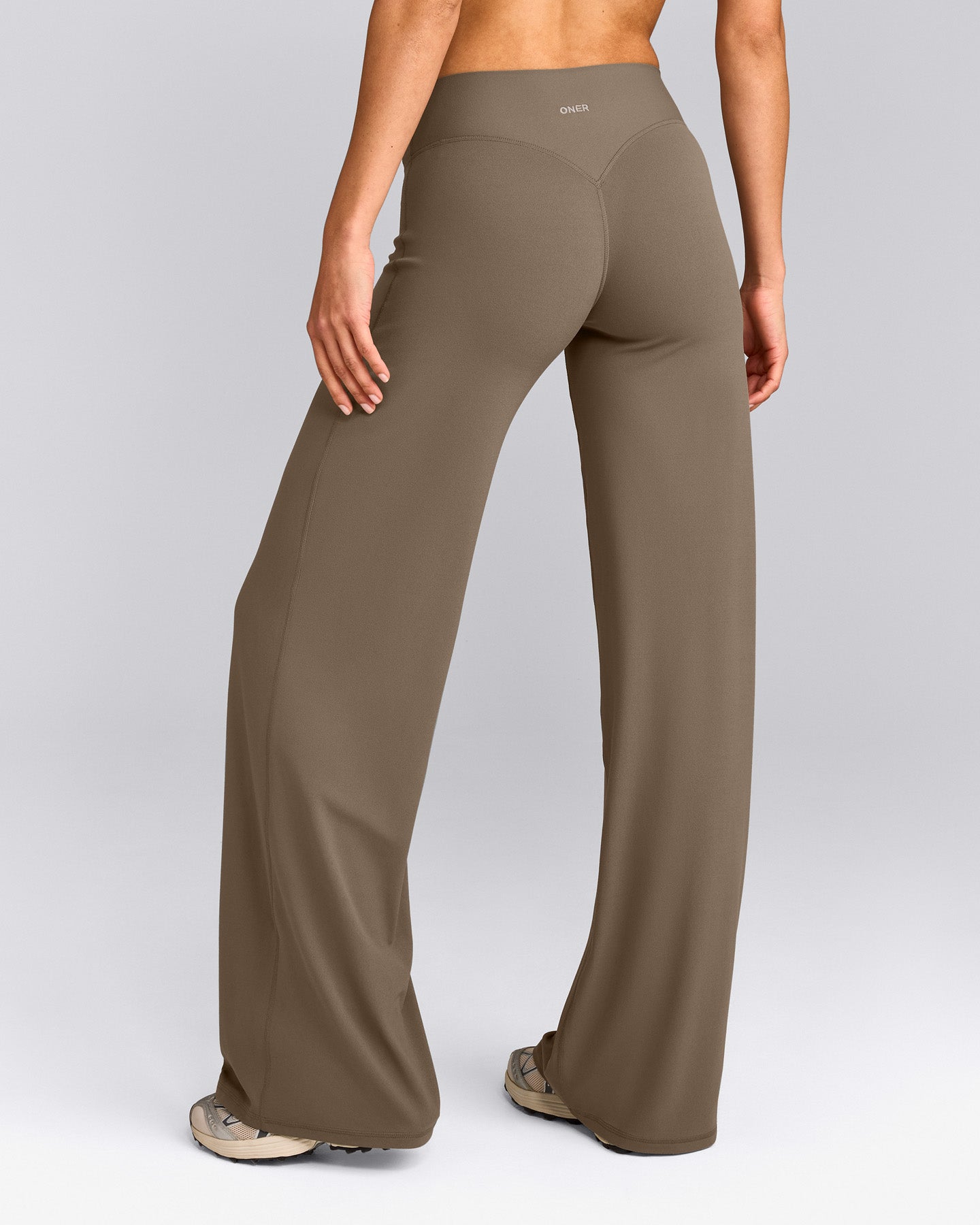 SoftMotion™ Straight Leg Pants with Grey Logo | Moss Brown