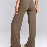 SoftMotion™ Straight Leg Pants with Grey Logo | Moss Brown