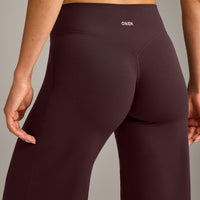 SoftMotion™ Straight Leg Bottoms with Grey Logo | Plum Brown