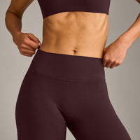 SoftMotion™ Straight Leg Bottoms with Grey Logo | Plum Brown