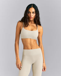 SoftMotion™ Strappy Sports Bra | Oatmeal