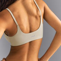 SoftMotion™ Strappy Sports Bra | Oatmeal