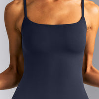 SoftMotion™ Strappy Tank Top with Built in Bra Shelf New Branding | True Blue