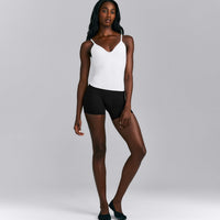SoftMotion™ Adjustable V Neck Tank Top with Built in Bra Shelf | White