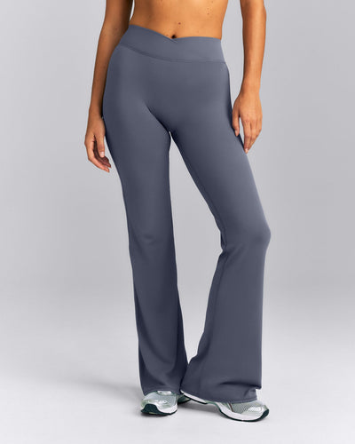 SoftMotion™ Wrap Flared Pants | Granite Blue