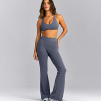 SoftMotion™ Wrap Flared Pants | Granite Blue