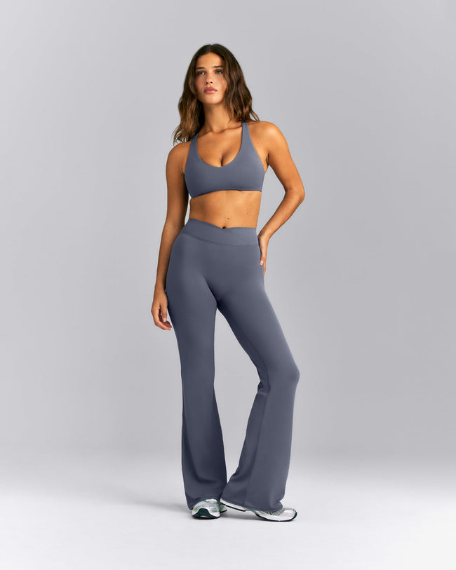 SoftMotion™ Wrap Flared Pants | Granite Blue