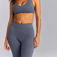 SoftMotion™ Wrap Flared Pants | Granite Blue