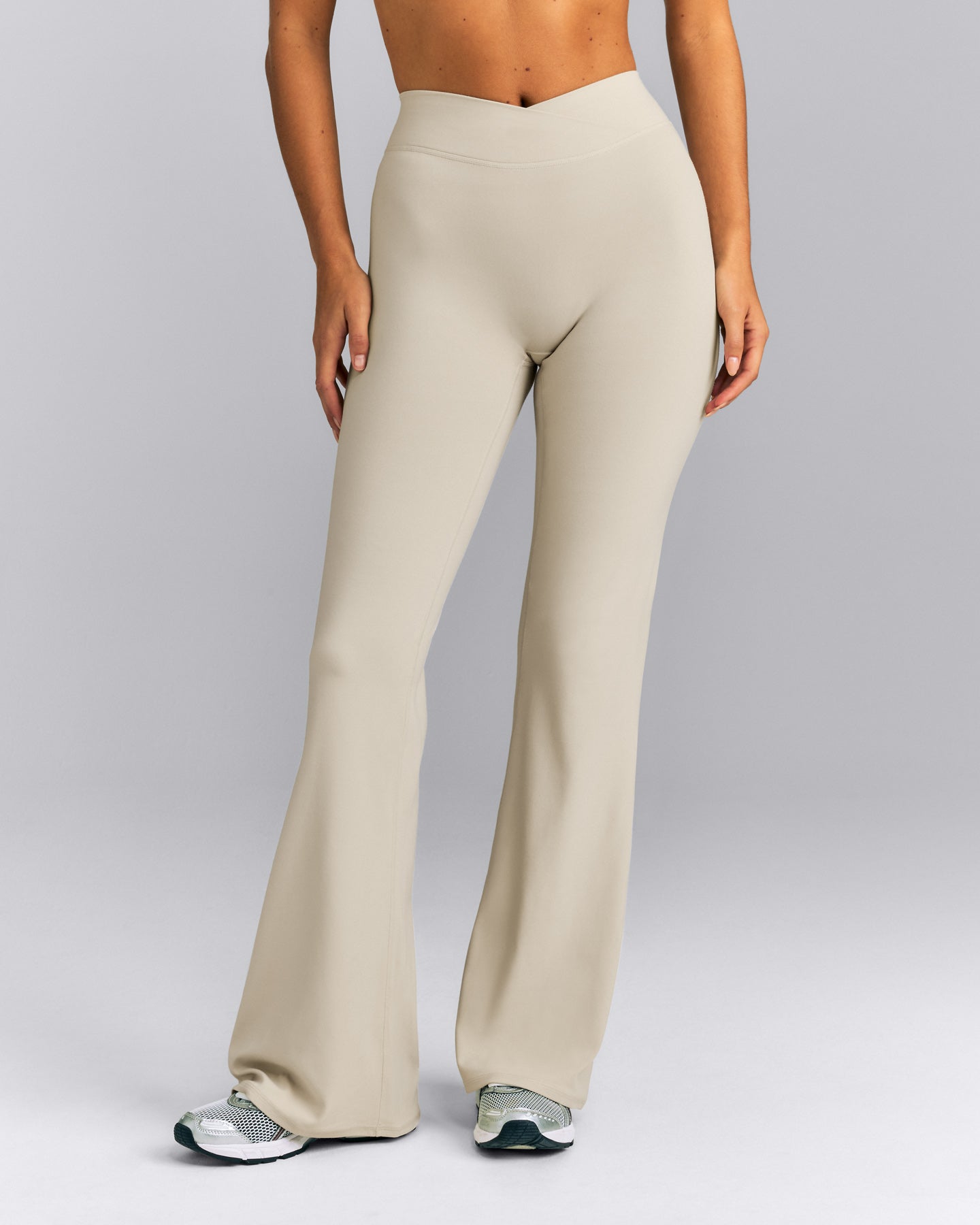 SoftMotion™ Wrap Flared Pants | Oatmeal