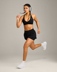 UnifiedMove™ Double Layer Shorts 5" with Reflective Logo | Black