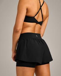 UnifiedMove™ Double Layer Shorts 5" with Reflective Logo | Black