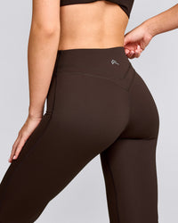 UnifiedMove™ Wrap Flared Trousers with Reflective Logo | 70% Cocoa