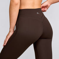UnifiedMove™ Wrap Flared Trousers with Reflective Logo | 70% Cocoa