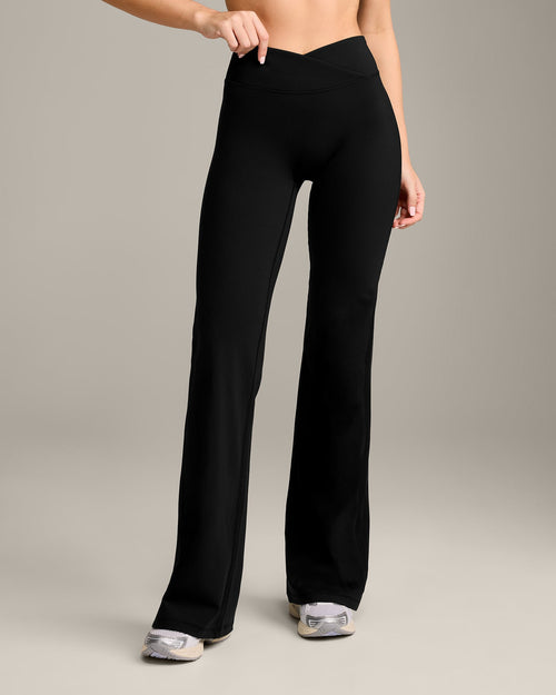 Oner Modal UnifiedMove Wrap Flared Bottoms with Reflective Logo | Black