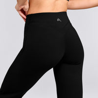 UnifiedMove™ Wrap Flared Trousers with Reflective Logo | Black