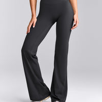 UnifiedMove™ Wrap Flared Trousers with Reflective Logo | Coal