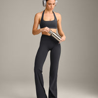 UnifiedMove Wrap Flared Bottoms with Reflective Logo | Coal