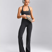 UnifiedMove™ Wrap Flared Trousers with Reflective Logo | Coal