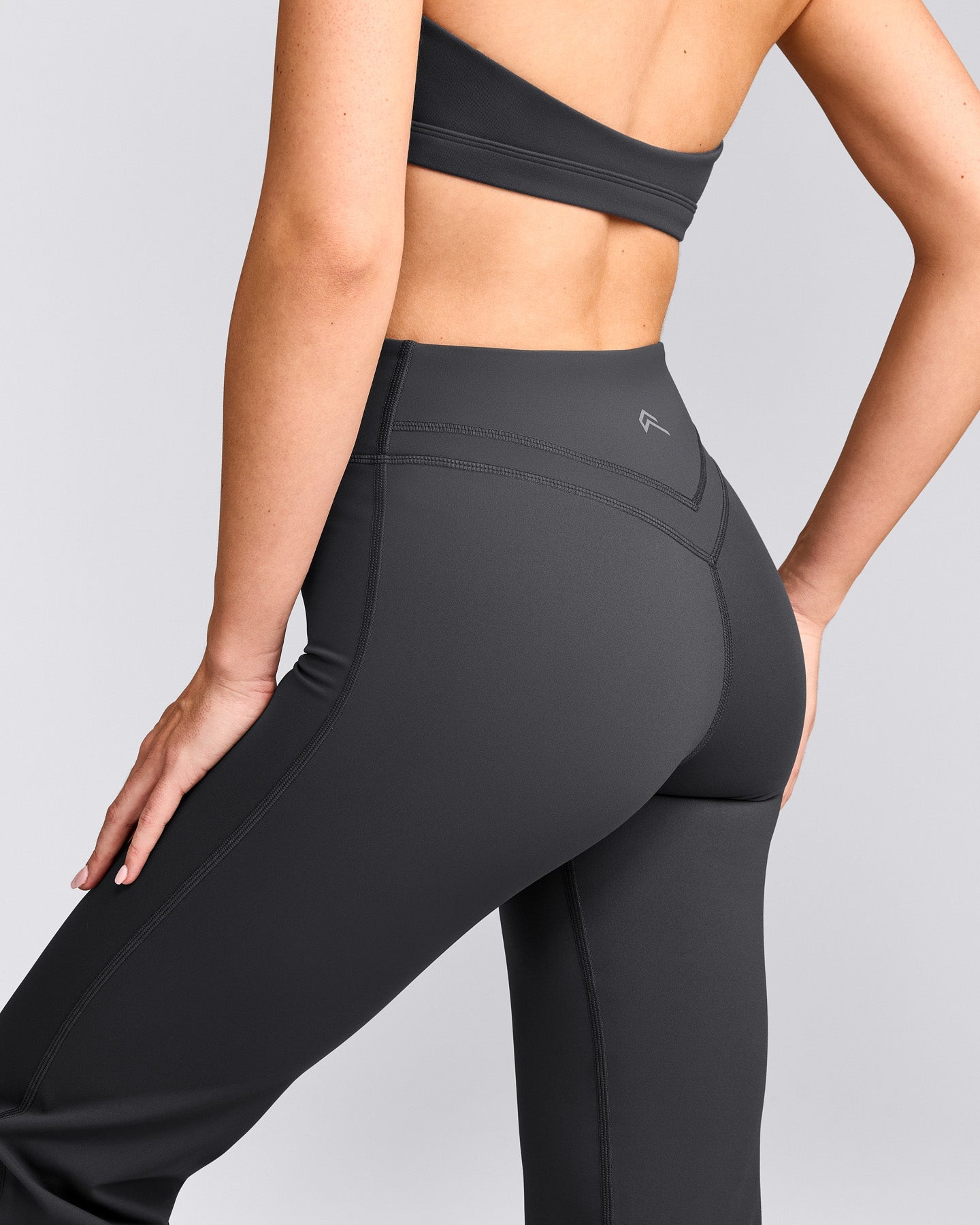 UnifiedMove™ Wrap Flared Trousers with Reflective Logo | Coal