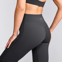 UnifiedMove™ Wrap Flared Trousers with Reflective Logo | Coal