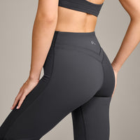 UnifiedMove Wrap Flared Bottoms with Reflective Logo | Coal