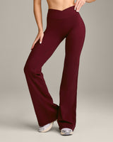 UnifiedMove Wrap Flared Bottoms with Reflective Logo | Rosewood