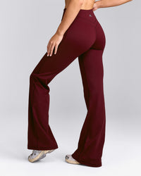 UnifiedMove™ Wrap Flared Trousers with Reflective Logo | Rosewood