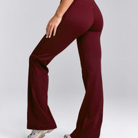 UnifiedMove™ Wrap Flared Trousers with Reflective Logo | Rosewood