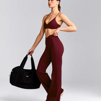UnifiedMove™ Wrap Flared Trousers with Reflective Logo | Rosewood
