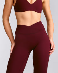 UnifiedMove™ Wrap Flared Trousers with Reflective Logo | Rosewood