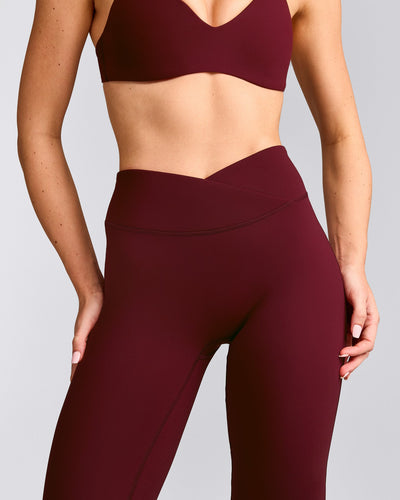 UnifiedMove™ Wrap Flared Trousers with Reflective Logo | Rosewood