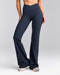 UnifiedMove™ Wrap Flared Trousers with Reflective Logo | True Blue