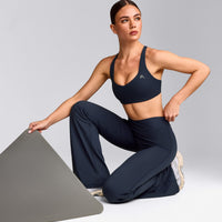 UnifiedMove™ Wrap Flared Trousers with Reflective Logo | True Blue