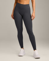 UnifiedMove High Waisted Leggings with Reflective Logo | Coal
